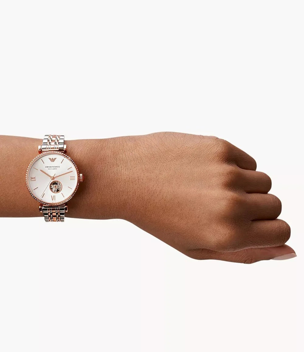 Emporio Armani Ar60019 Womens Meccanico Watch -korean beauty