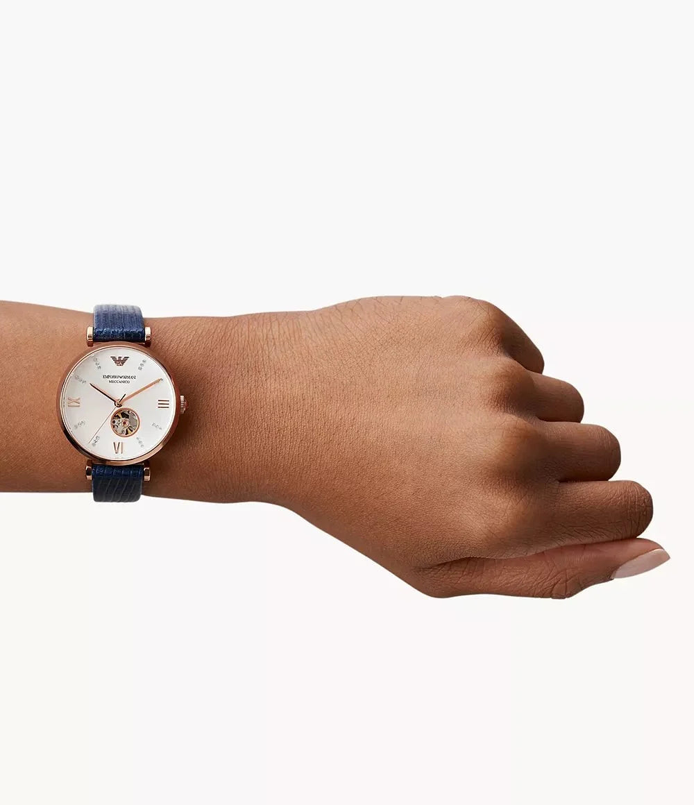 Emporio Armani Ar60020 Womens Meccanico Watch -korean beauty