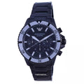 Emporio Armani Mens Ar80050 Black Ion Plated Stainless Steel Chronograph Watch -korean beauty