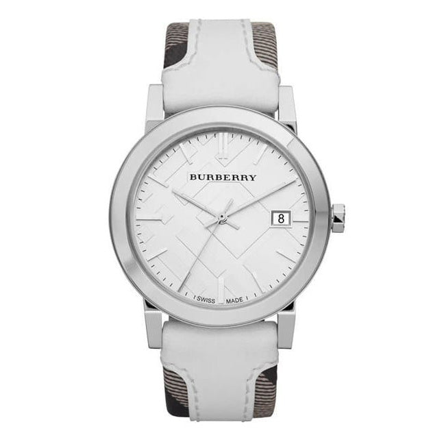Burberry Ladies Watch The City Check White Bu9019 -korean beauty