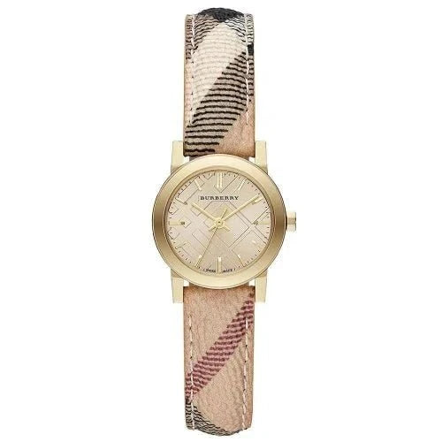Burberry Ladies Watch The City Haymarket Check Rose Gold Bu9219 -korean beauty