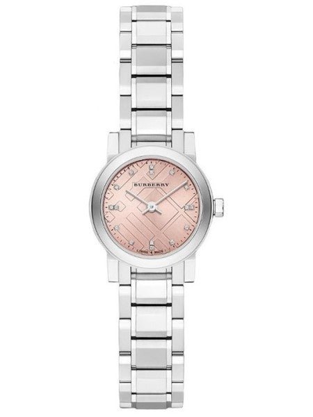 Burberry Ladies Watch The City Check Diamonds Pink Bu9223 -korean beauty