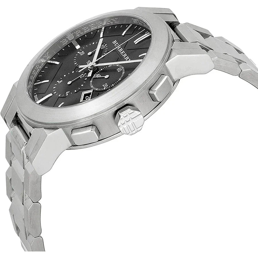 Burberry Mens Watch Chronograph The City Black Bu9351 -korean beauty