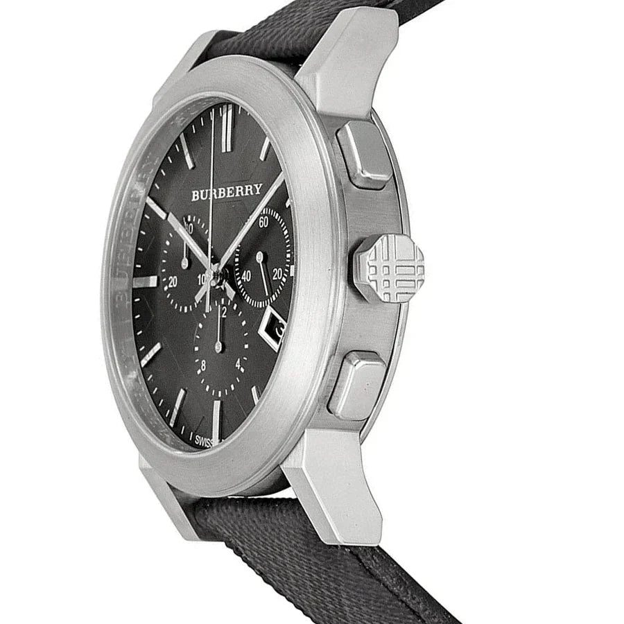 Burberry Mens Watch Chronograph The City Grey Bu9362 -korean beauty