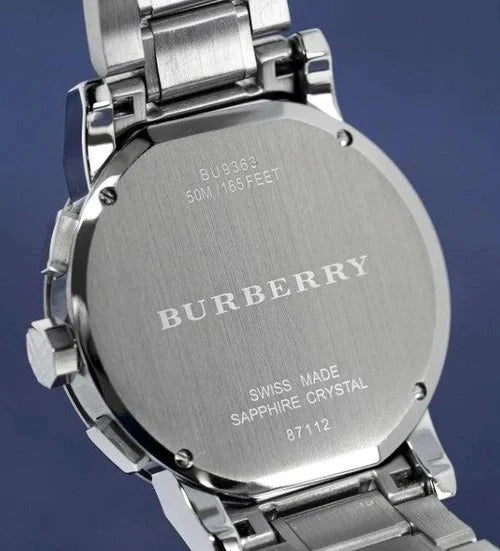 Burberry Mens Watch Chronograph The City Blue Bu9363 -korean beauty