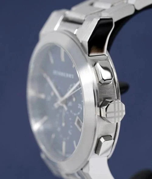 Burberry Mens Watch Chronograph The City Blue Bu9363 -korean beauty
