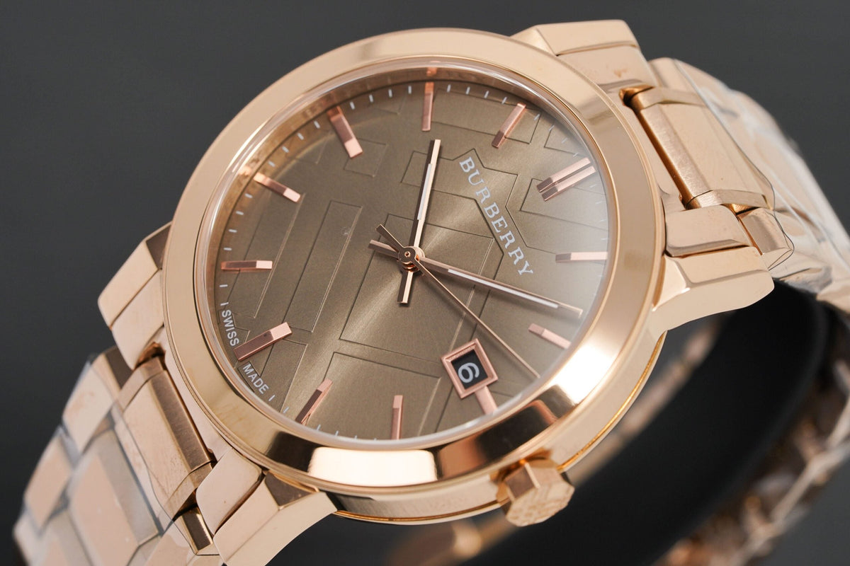 Burberry Ladies Watch The City Rose Gold Pvd Bu9005 -korean beauty