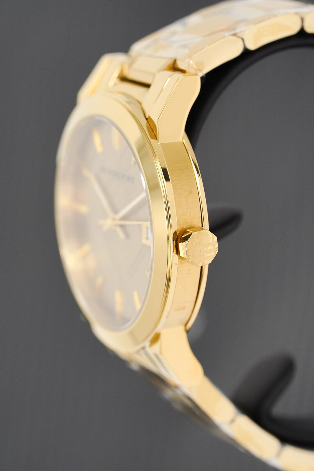Burberry Mens Watch The City Steel Gold Bu9033 -korean beauty