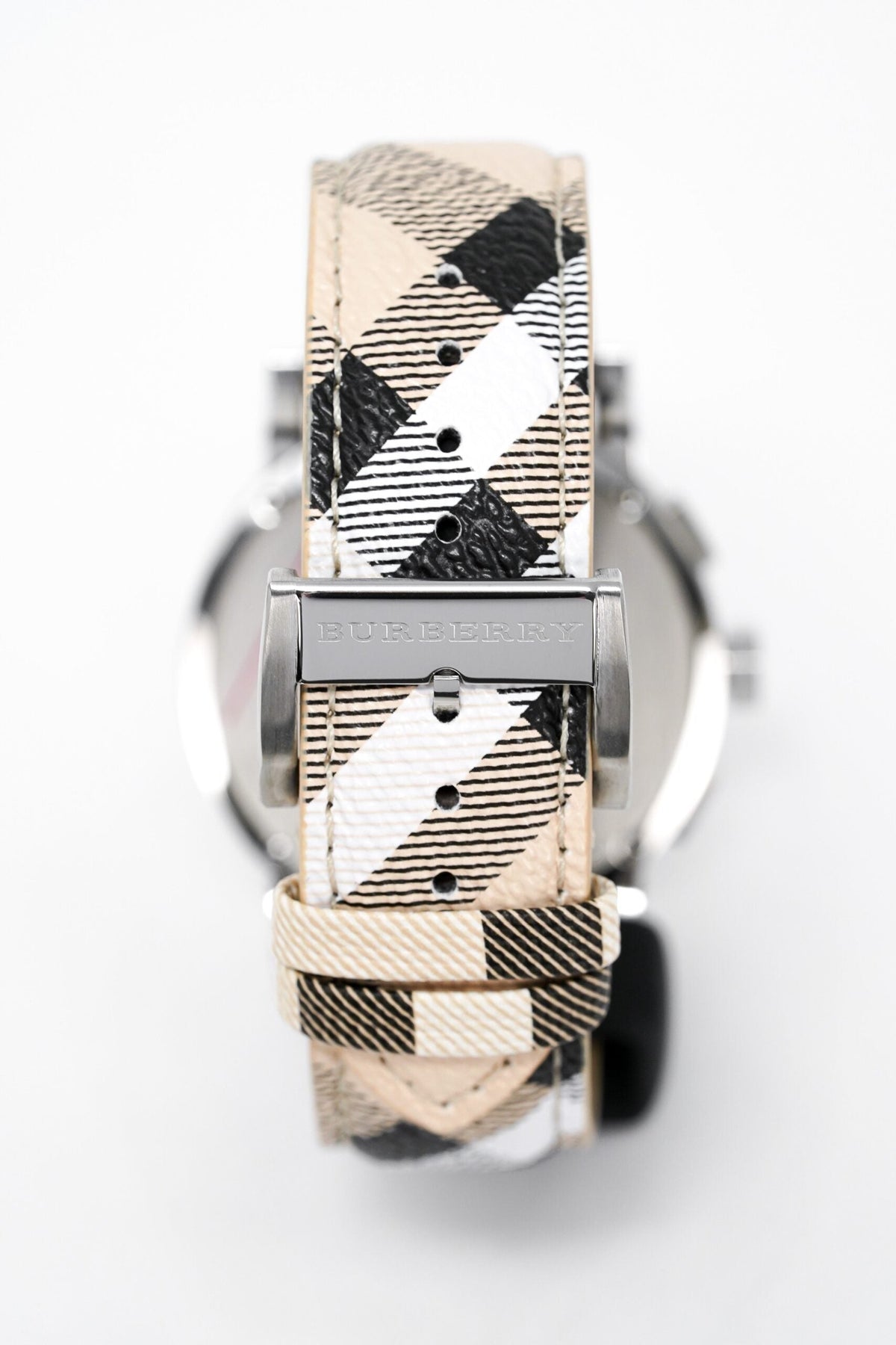 Burberry Mens Watch Chronograph The City Nova Check Bu9360 -korean beauty