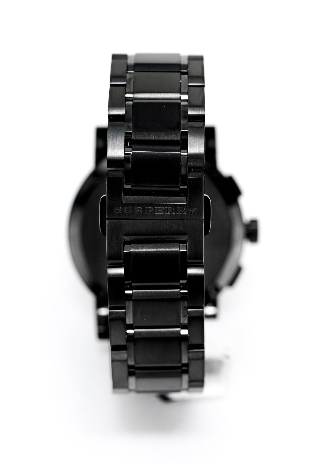 Burberry Mens Watch Chronograph The City Gun Metal Bu9365 -korean beauty