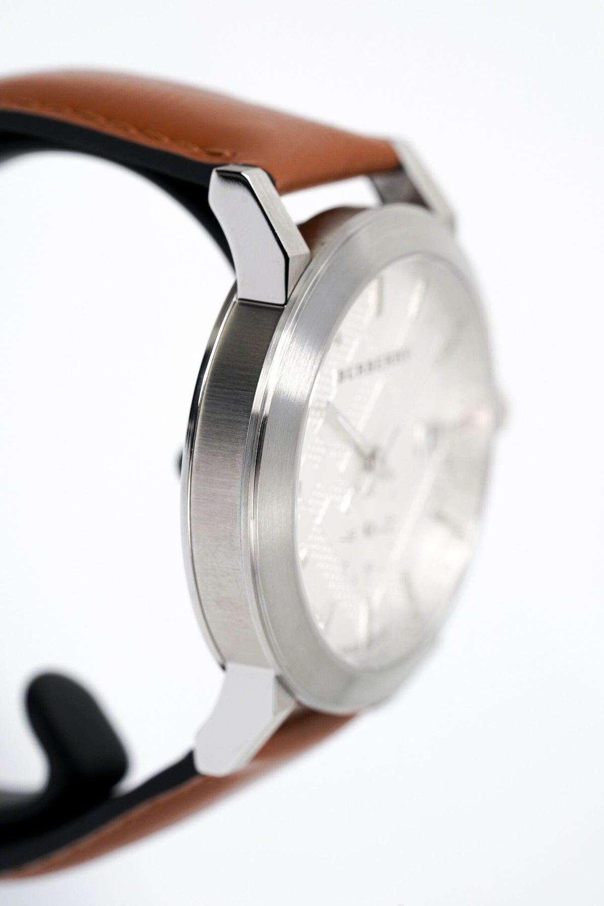 Burberry Mens Watch The City Silver Brown Bu9904 -korean beauty