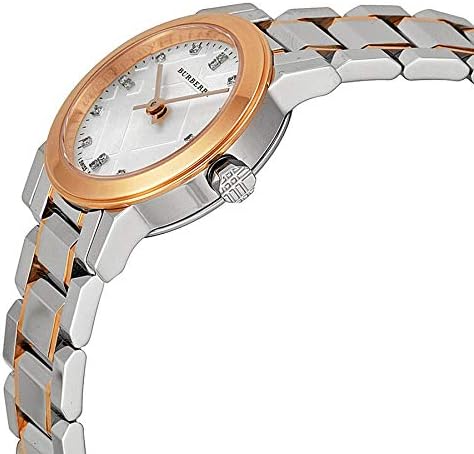 Burberry Ladies Watch The City Diamonds 26mm Two Tone Gold Bu9214 -korean beauty