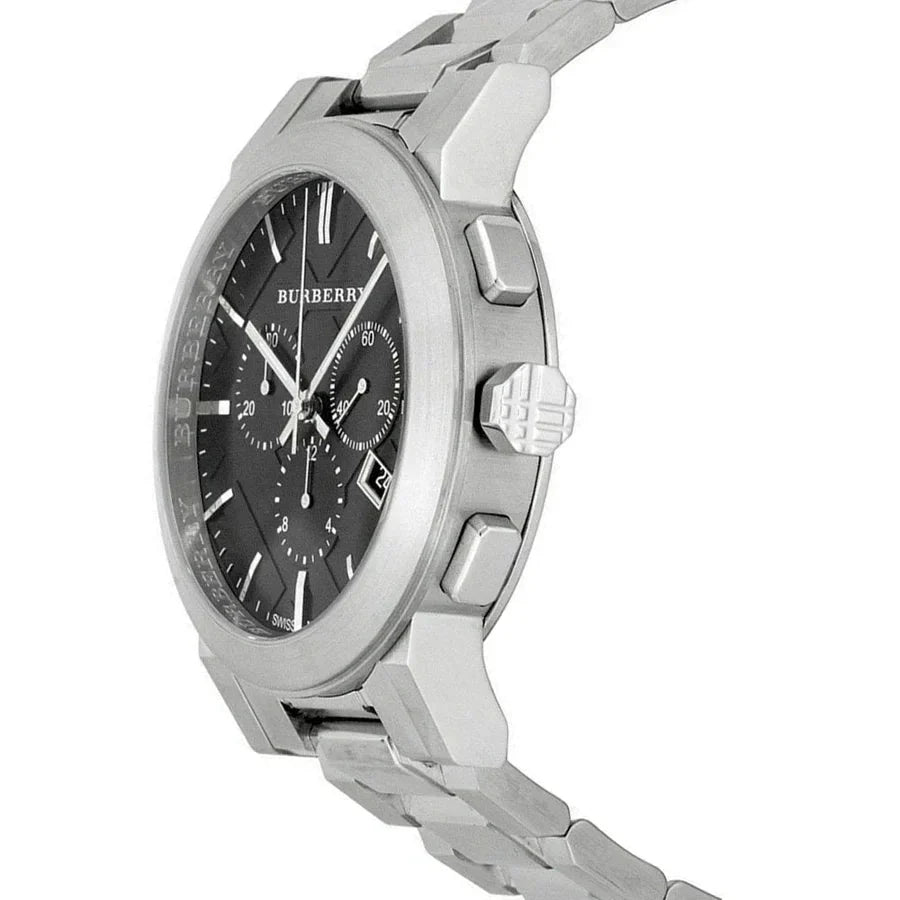 Burberry Mens Watch Chronograph The City Black Bu9351 -korean beauty