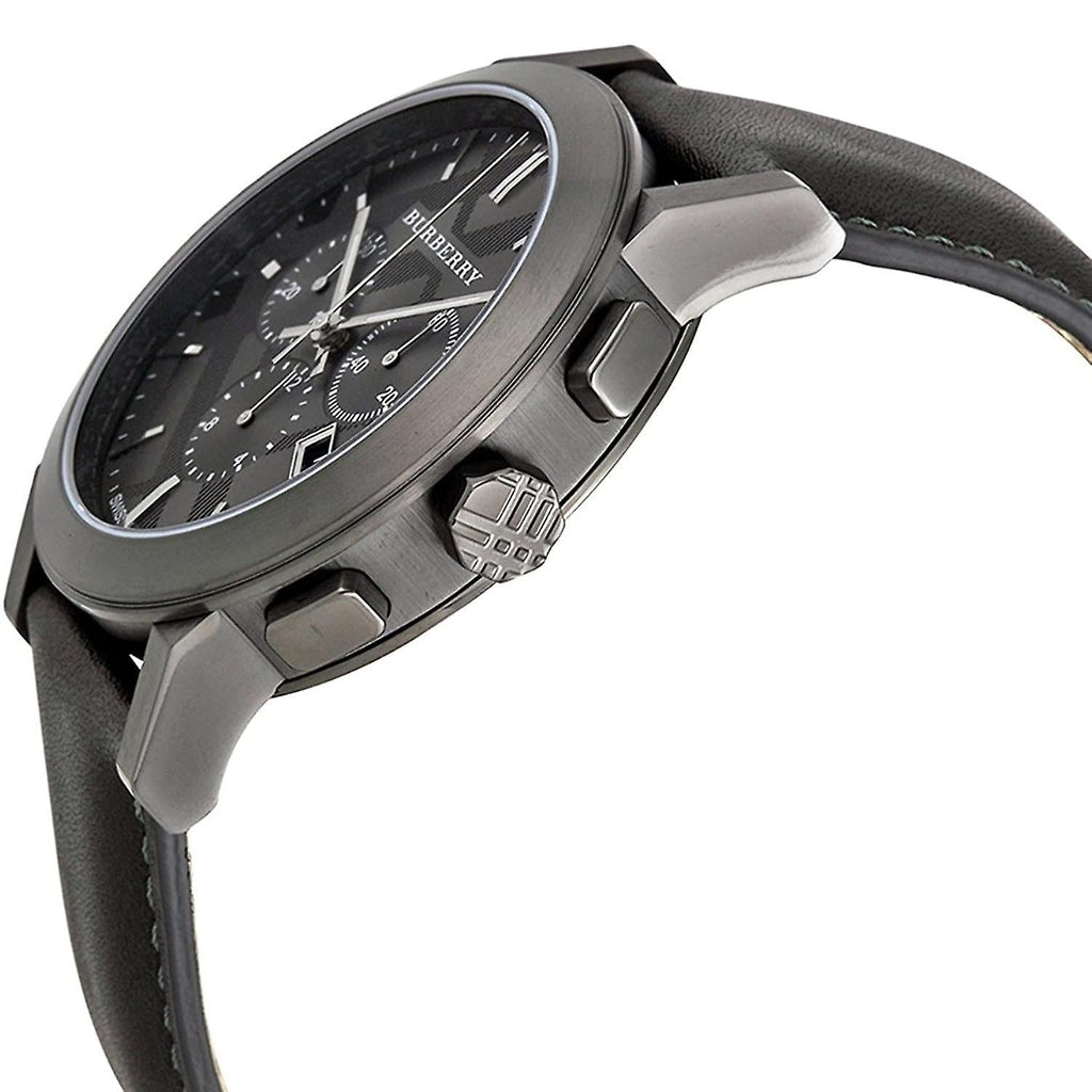 Burberry Mens Watch Chronograph The City Black Bu9364 -korean beauty