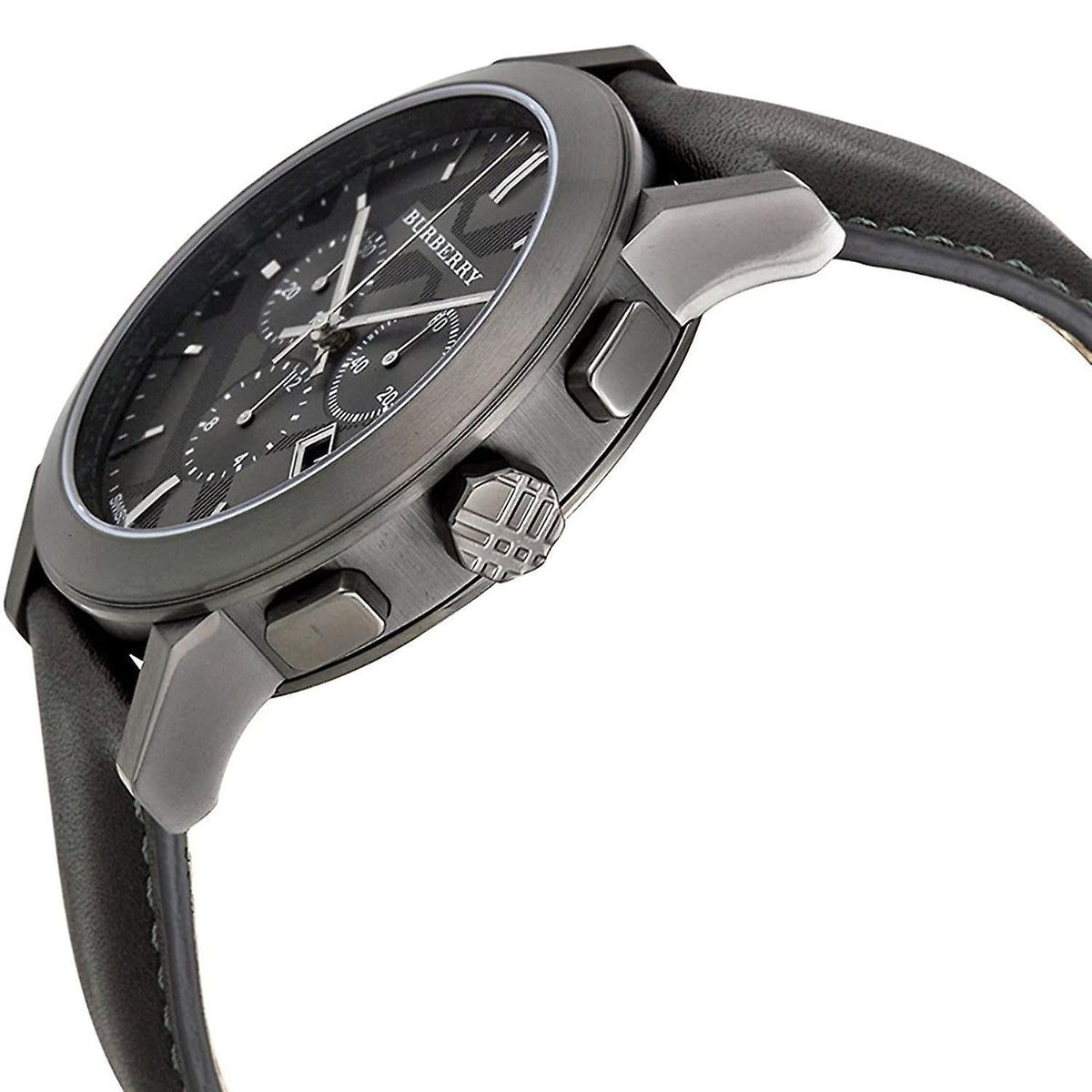 Burberry Mens Watch Chronograph The City Black Bu9364 -korean beauty