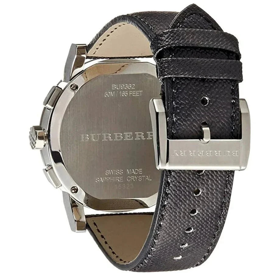 Burberry Mens Watch Chronograph The City Grey Bu9362 -korean beauty