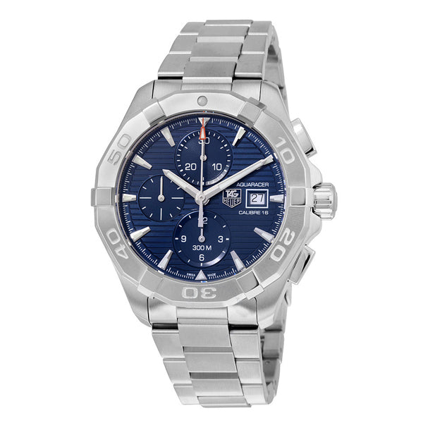 Tag Heuer Aquaracer Automatic Chronograph Blue Dial Silver Steel Strap Watch For Men Cay2112 Ba0927 -korean beauty