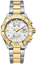 Tag Heuer Aquaracer Automatic White Dial Two Tone Steel Strap Watch For Men Cay2121 Bb0923 -korean beauty