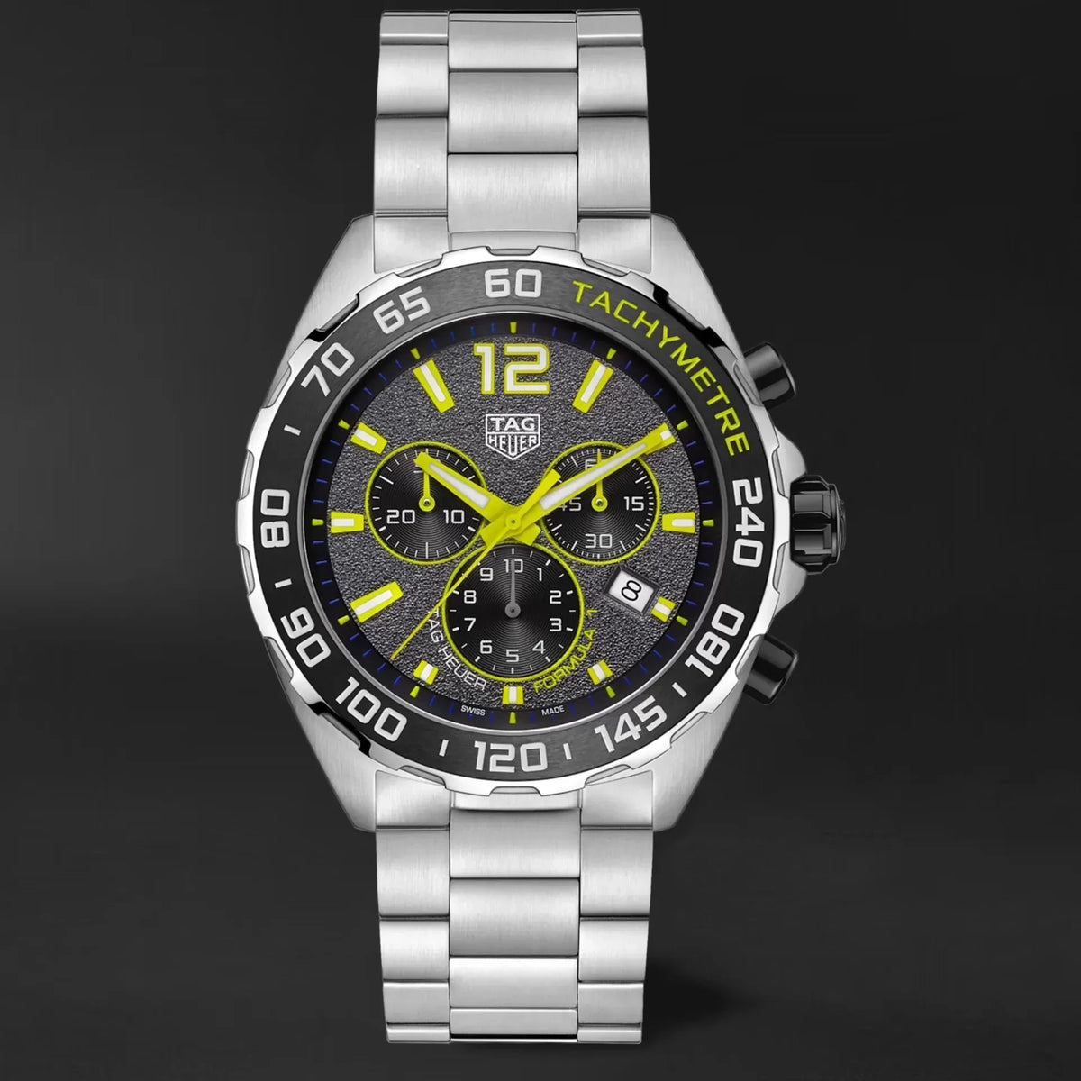 Tag Heuer Formula 1 Chronograph Grey Dial Silver Steel Strap Watch For Men Caz101ag Ba0842 -korean beauty