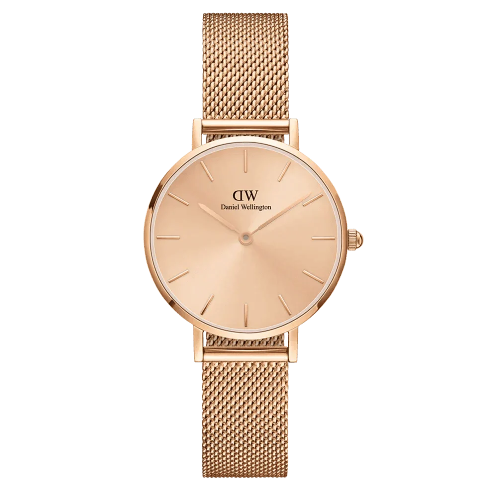 Daniel Wellington Ladies Rose Gold Petite Unitone Watch Dw00100470 -korean beauty