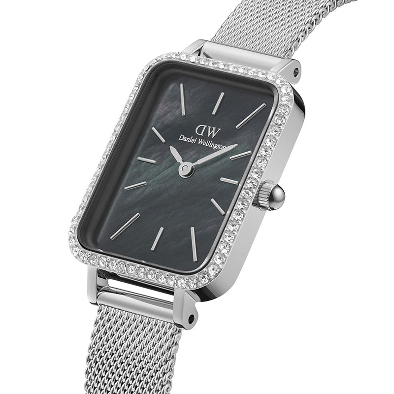 Daniel Wellington Quadro Ladies Black Watch Dw00100667 -korean beauty