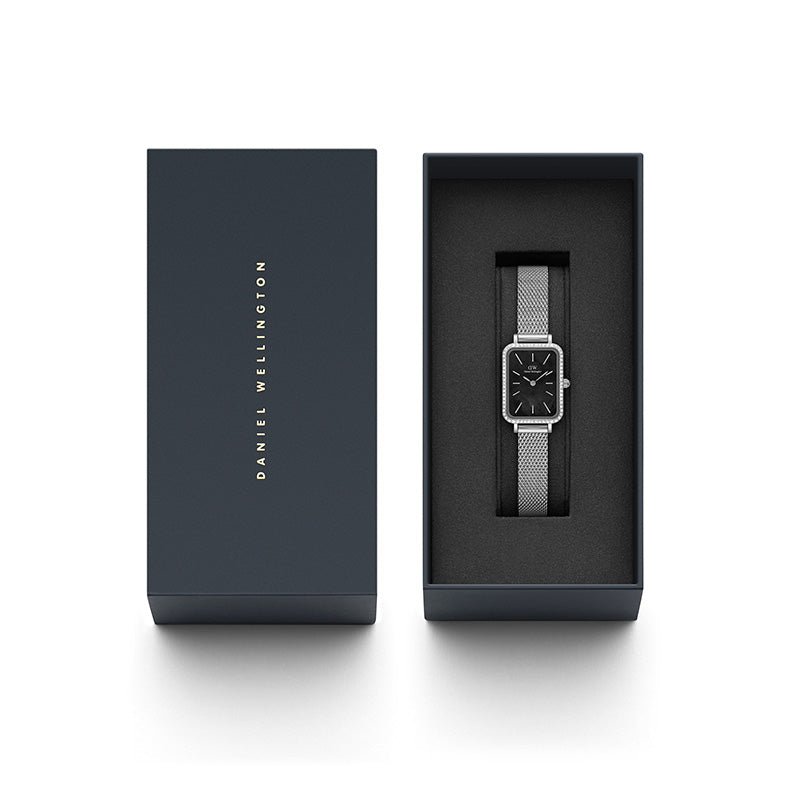 Daniel Wellington Quadro Ladies Black Watch Dw00100667 -korean beauty
