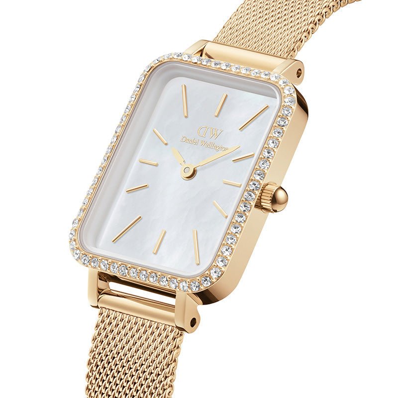 Daniel Wellington Quadro Ladies White Watch Dw00100668 -korean beauty