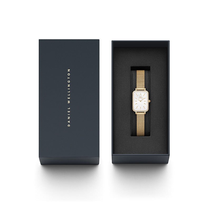 Daniel Wellington Quadro Ladies White Watch Dw00100668 -korean beauty