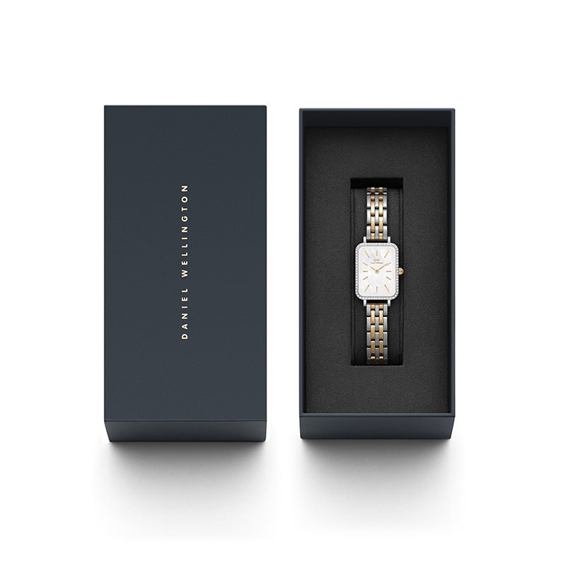 Daniel Wellington Quadro Ladies White Watch Dw00100671 -korean beauty