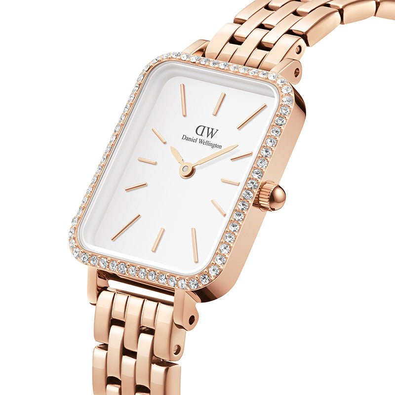 Daniel Wellington Quadro Ladies White Watch Dw00100672 -korean beauty