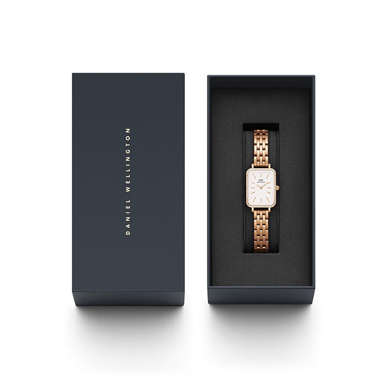 Daniel Wellington Quadro Ladies White Watch Dw00100672 -korean beauty