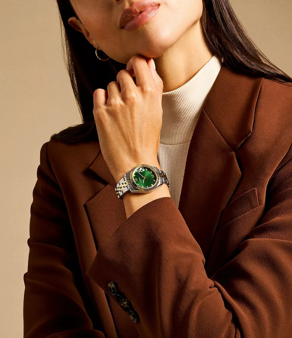 Fossil Watch Scarlette Three Hand Date Ladies Es5388 -korean beauty