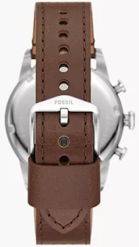Fossil Sport Tourer Chronograph Brown Leather Strap Cream Dial Men S Watch Fs6042 -korean beauty