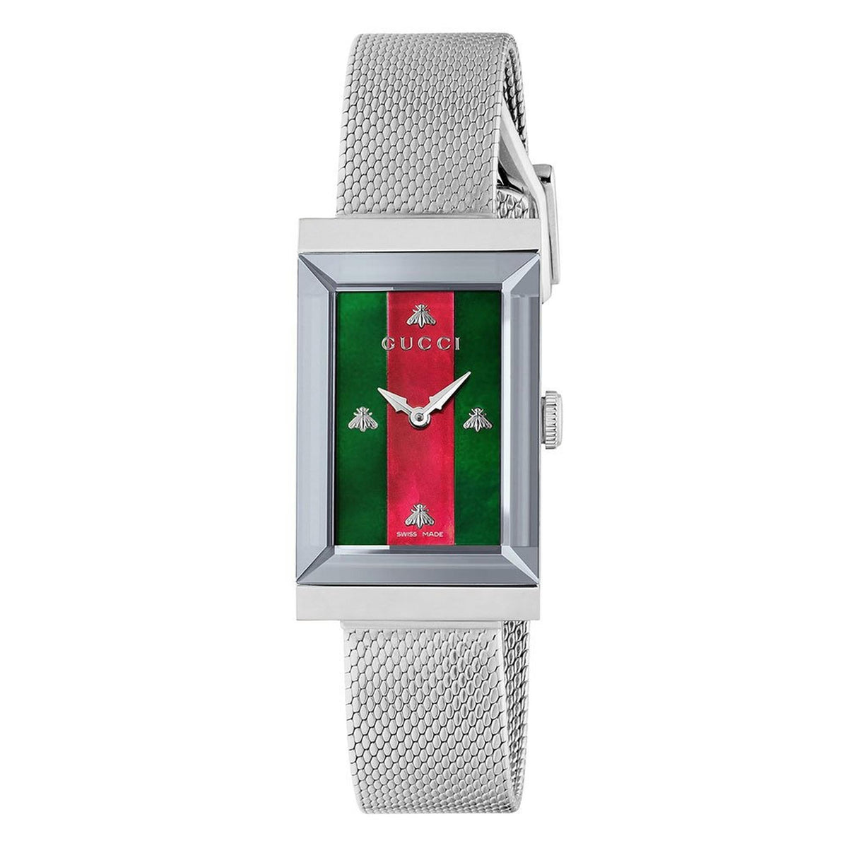 Gucci G Frame Stripe Ladies Watch Ya147401 -korean beauty