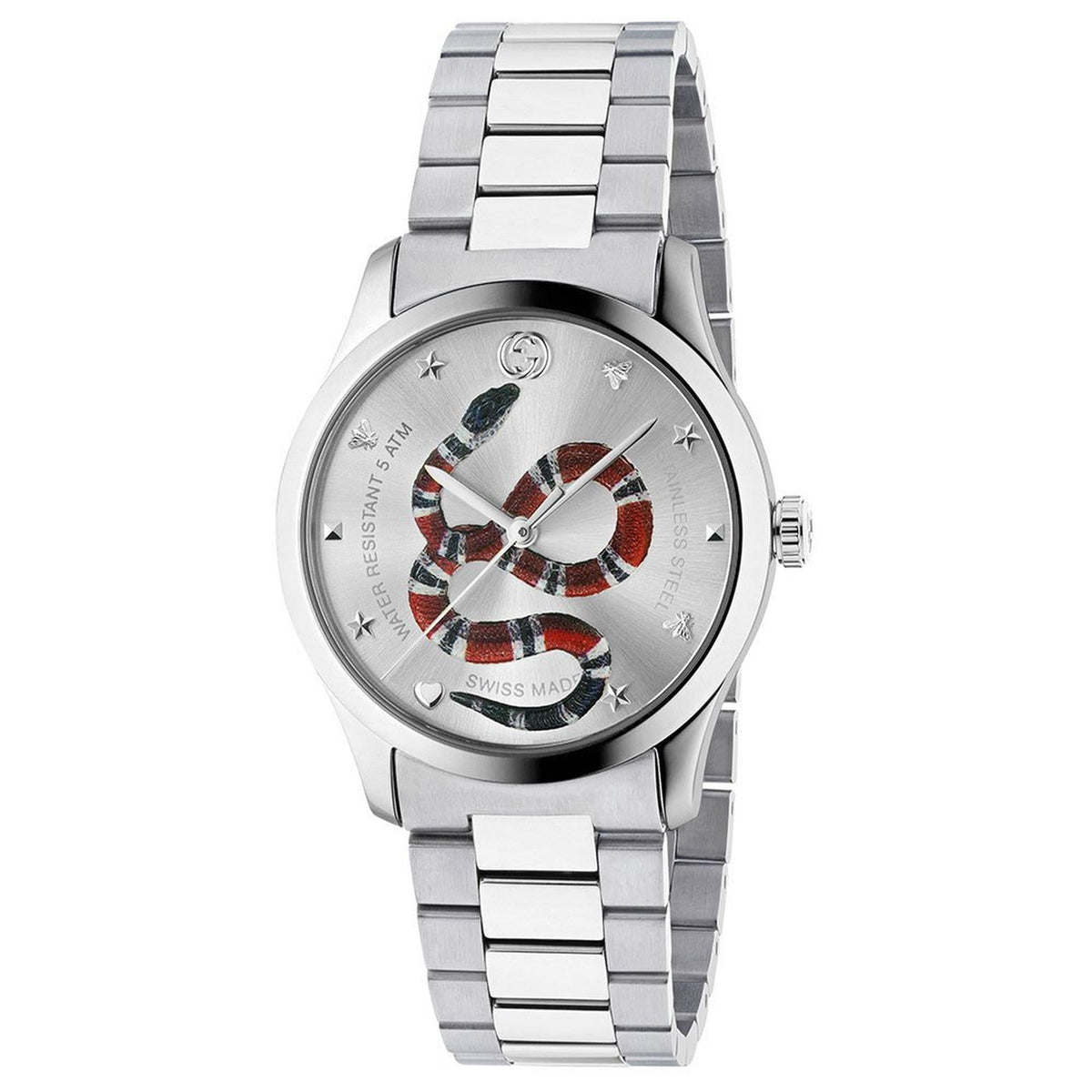 Gucci G Timeless Snake Mens Watch Ya1264076 -korean beauty