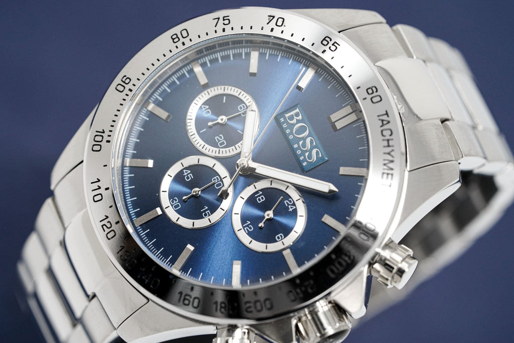 Hugo Boss Men S Watch Chronograph Ikon Blue Hb1512963 -korean beauty