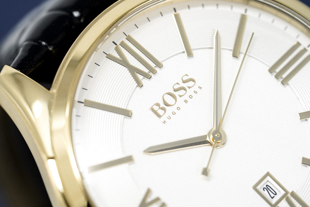 Hugo Boss Watch Classic Gold Plate White Hb1513020 -korean beauty