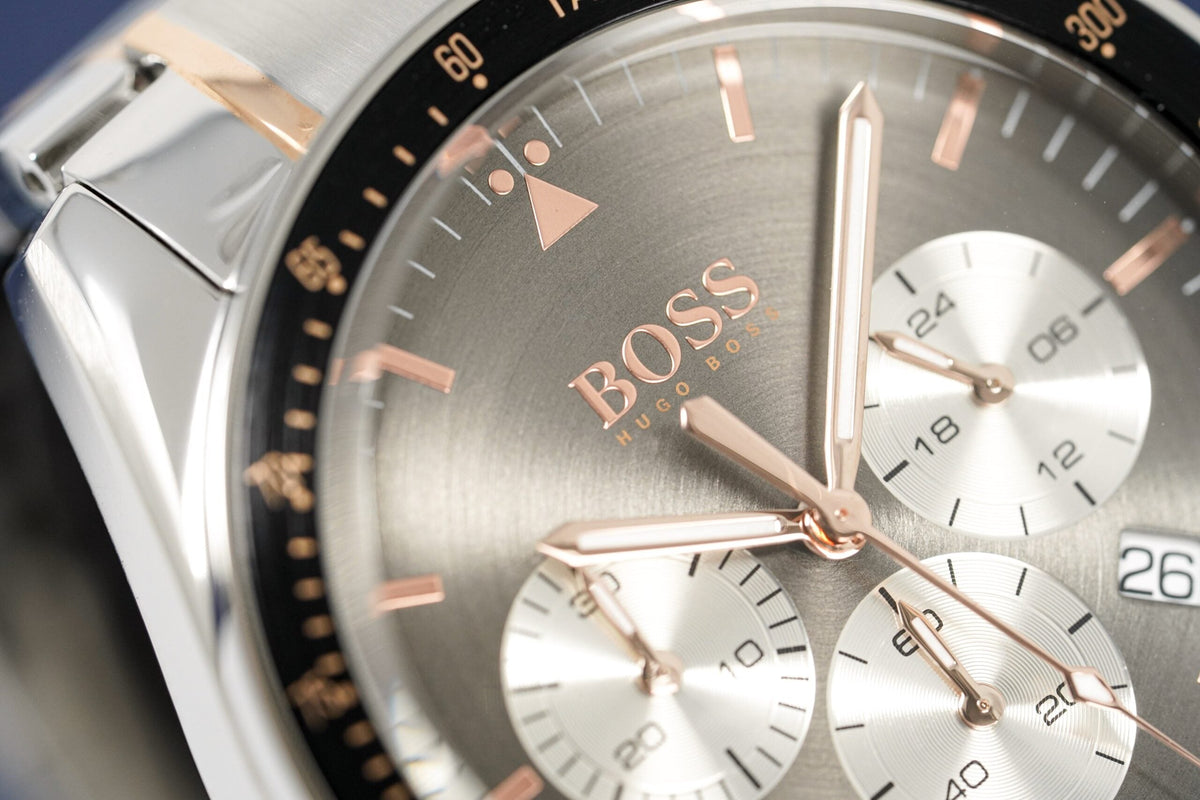 Hugo Boss Men S Watch Chronograph Trophy Grey Hb1513634 -korean beauty