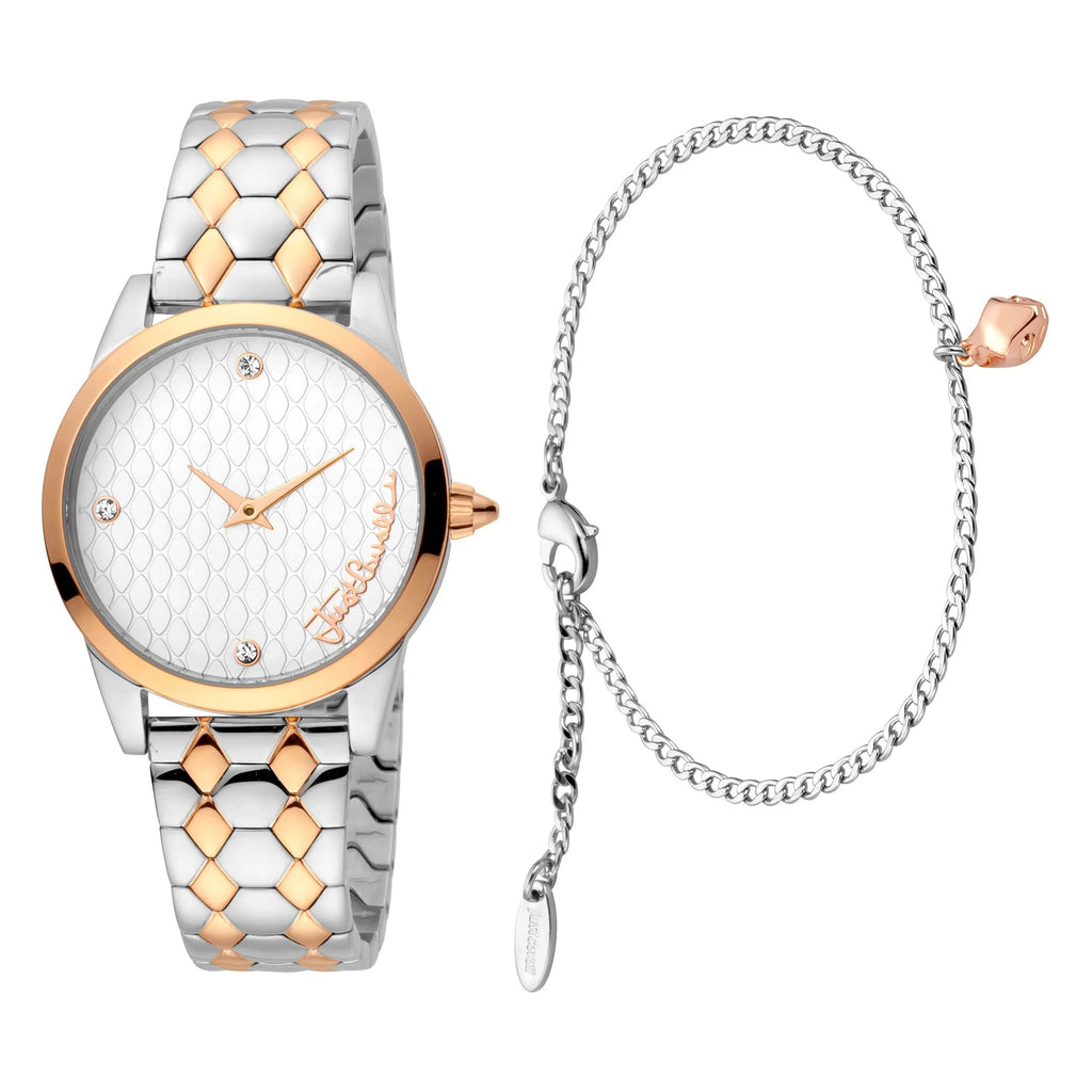 Just Cavalli SET Steel Yellow Gold TwoTone Zircons -korean beauty