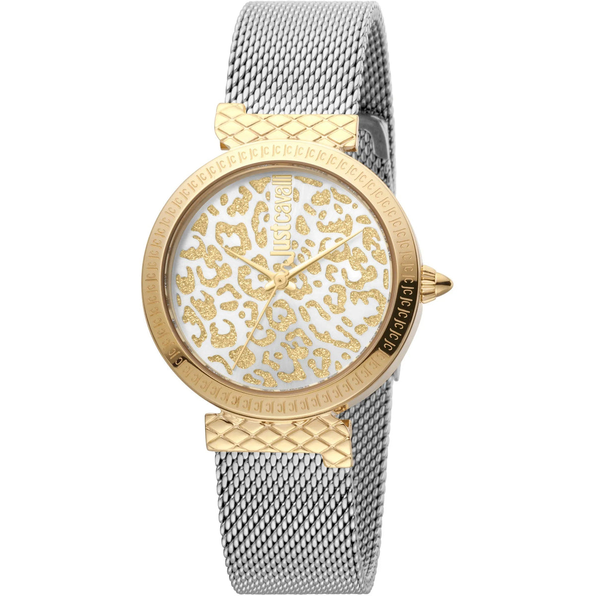 Just Cavalli Vibrazioni Steel Yellow Gold Leopard Glitter -korean beauty