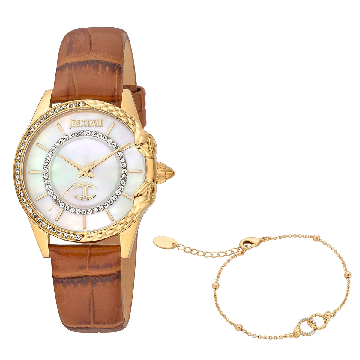 Just Cavalli Set Catena Brown Leather -korean beauty