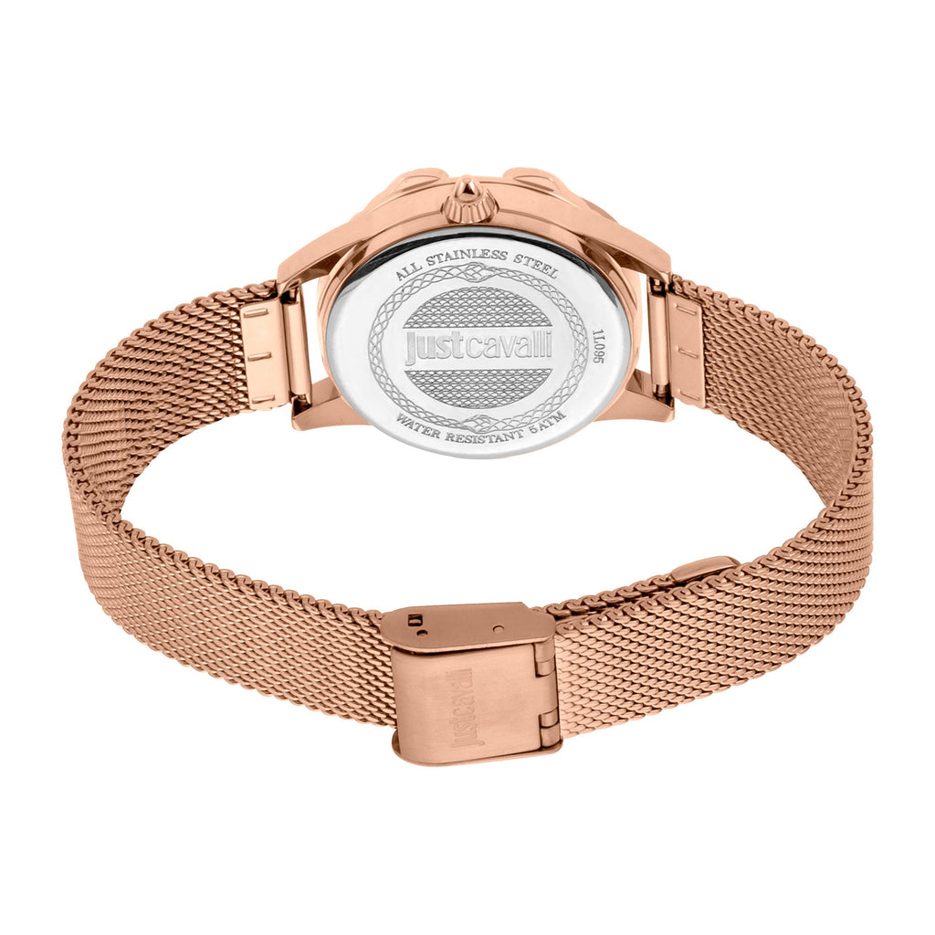 Just Cavalli JC Giro Steel Rose Gold Serpente Zircons -korean beauty