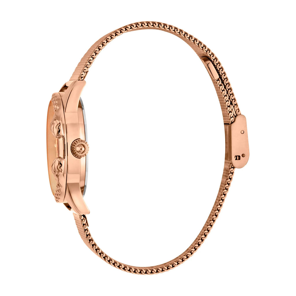 Just Cavalli JC Giro Steel Rose Gold Serpente Zircons -korean beauty