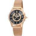 Just Cavalli JC Giro Steel Rose Gold Black Serpente Zircons -korean beauty