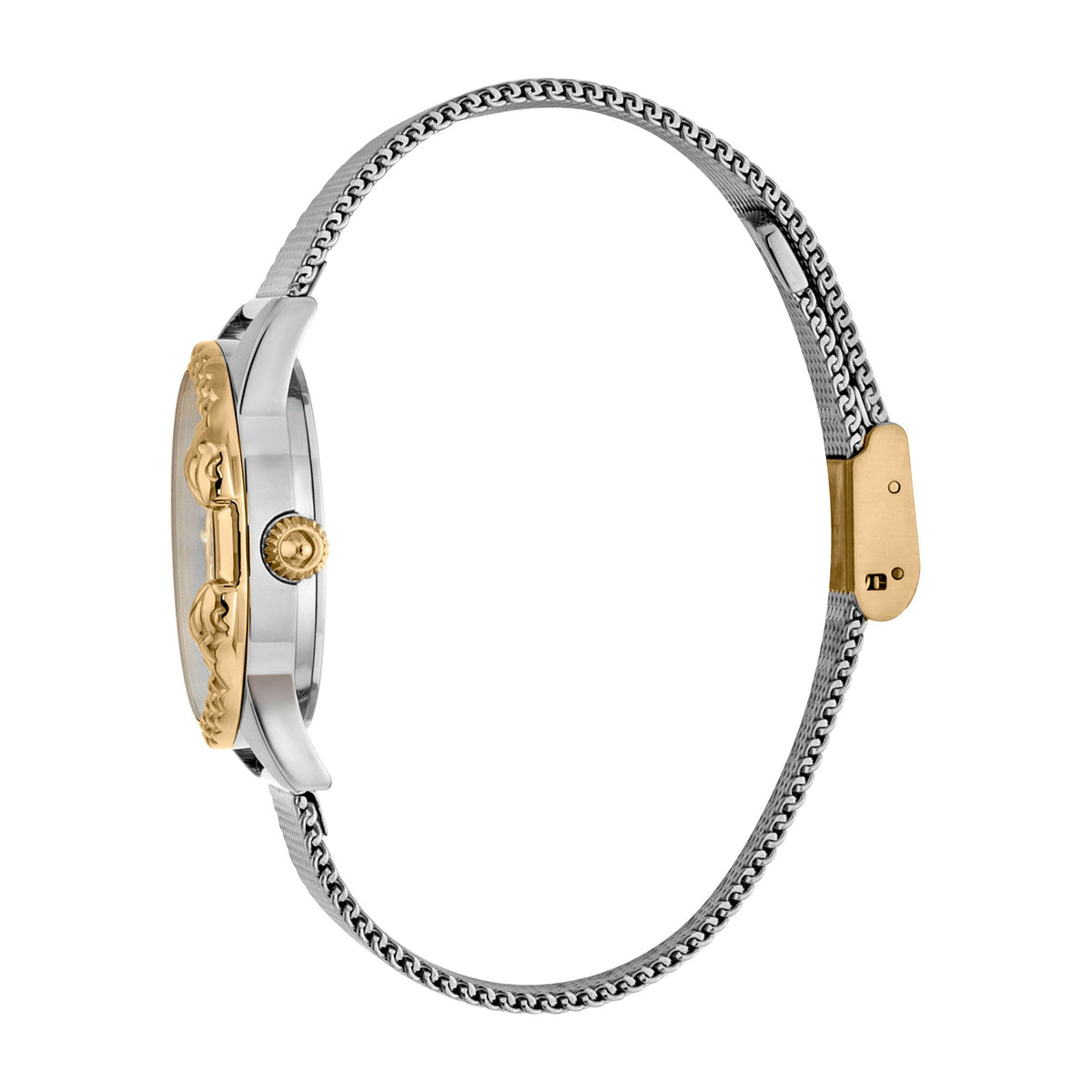 Just Cavalli JC Giro Steel Silver Yellow Gold Serpente Zircons -korean beauty