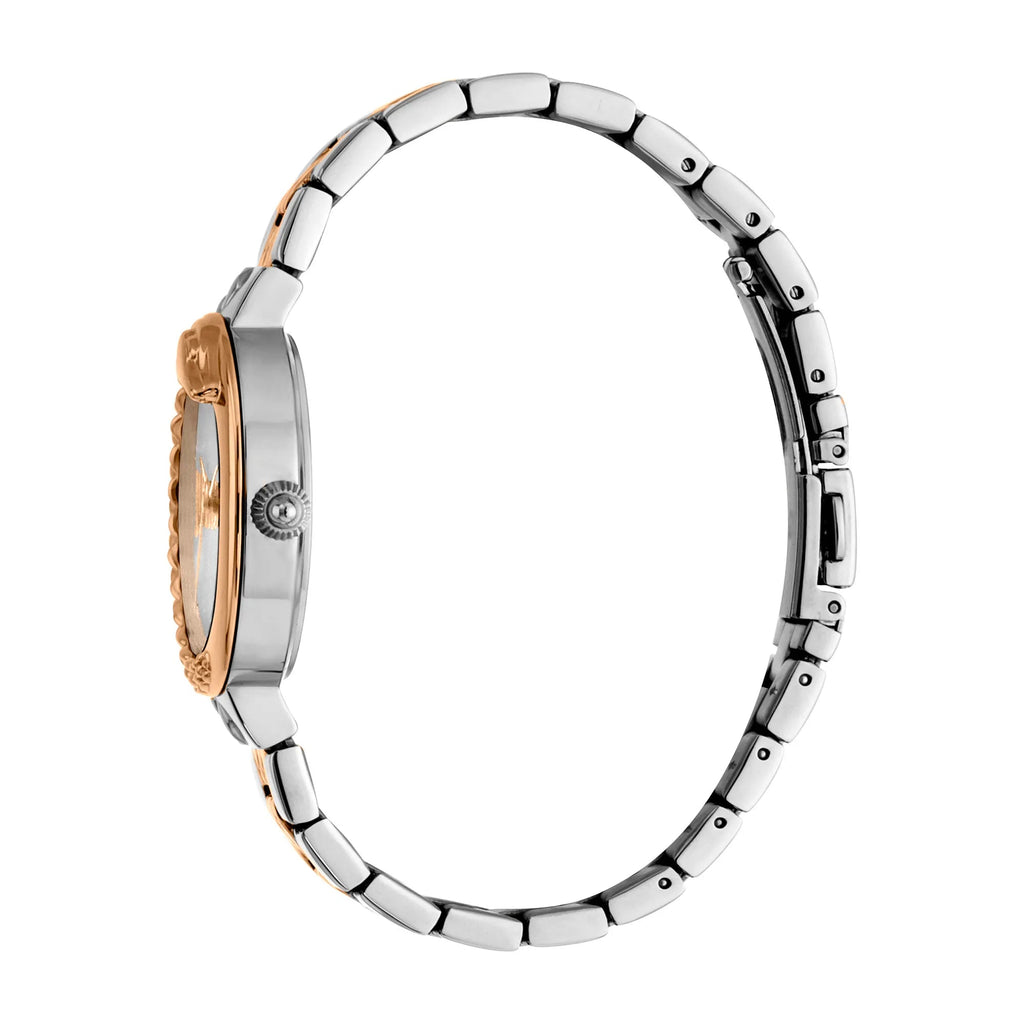 Just Cavalli Steel Silver Rose Gold Logo Serpente -korean beauty