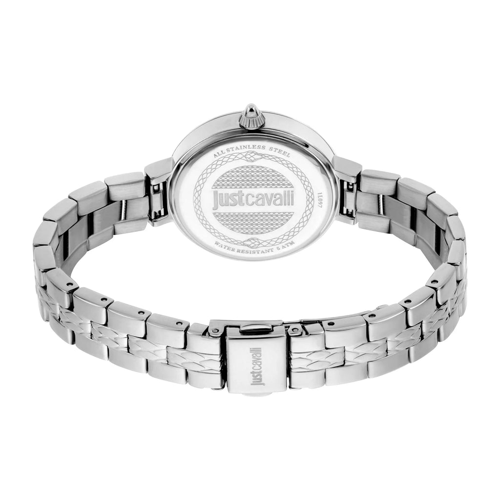 Just Cavalli Steel Silver Logo Serpente Glitter -korean beauty