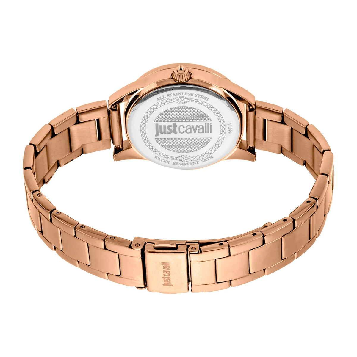 Just Cavalli Logomania SET Steel Rose Gold Zebra Zircons -korean beauty