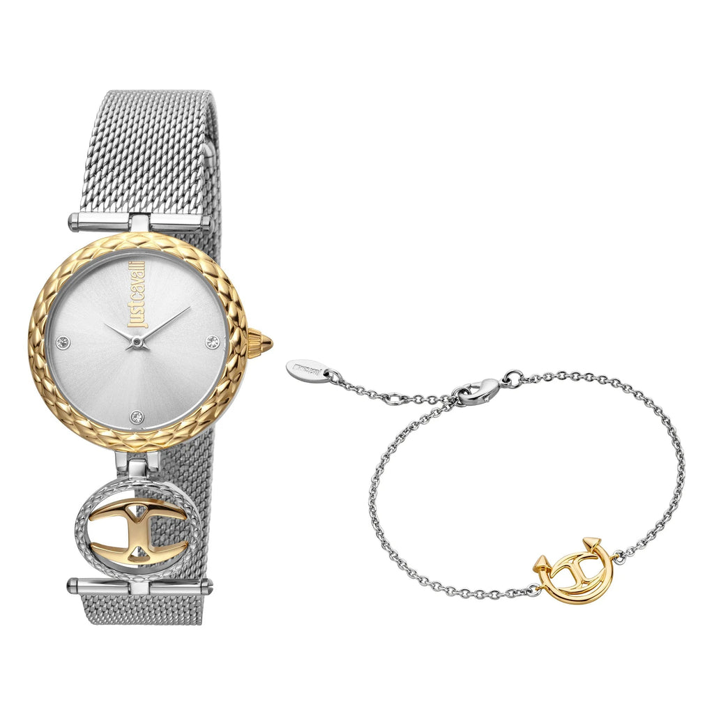Just Cavalli SET With Bracelet Steel TwoTone Yellow Gold -korean beauty