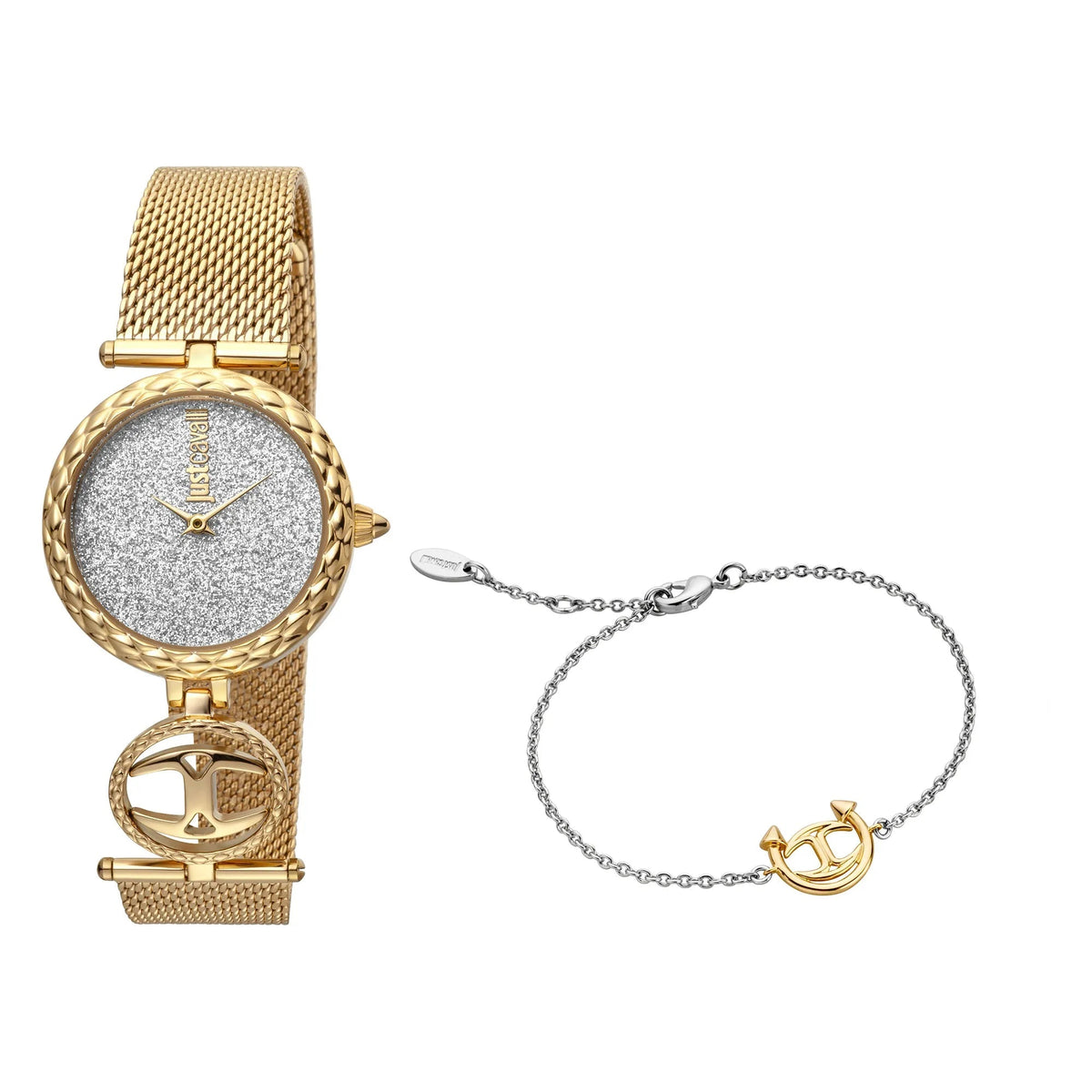 Just Cavalli SET With Bracelet Steel Yellow Gold Glitter -korean beauty